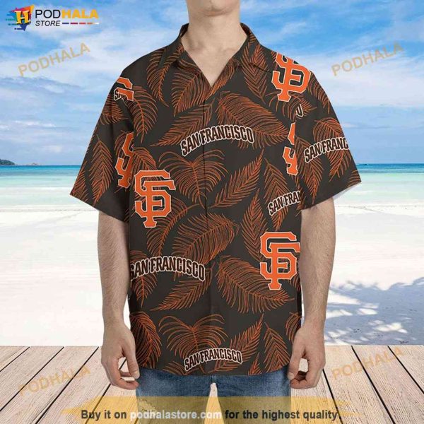 San Francisco Giants Hawaiian Sketch Palm Leaves Shirt, Best Gift Baseball Fans