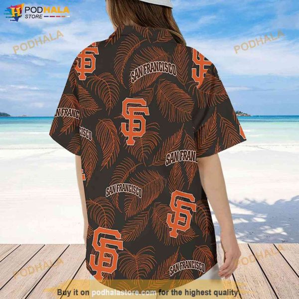 San Francisco Giants Hawaiian Sketch Palm Leaves Shirt, Best Gift Baseball Fans