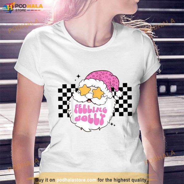 Santa Feeling Jolly Groovy Christmas Aesthetic Year 2000 T Shirt