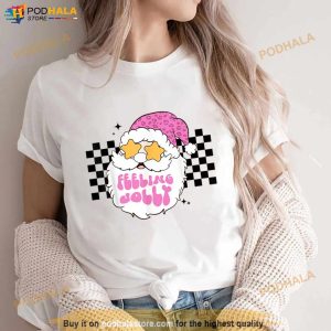 Santa Feeling Jolly Groovy Christmas Aesthetic Year 2000 T Shirt 3