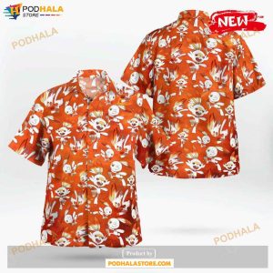 Scorbunny Pattern Ver 1 Design Hawaiian Shirt, Tropical Shirt for Women Men