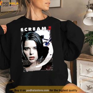 Scream 3 Movie Sidney Prescott Neve Campbell Halloween Shirt 2