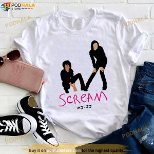 Scream Mj Jj Silhouettes Magenta Michael Jackson Janet Jackson Shirt 2
