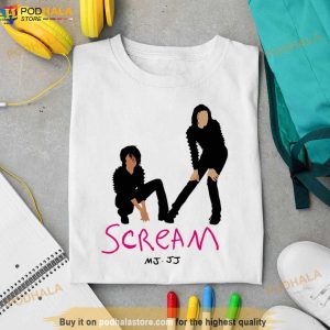 Scream Mj Jj Silhouettes Magenta Michael Jackson Janet Jackson Shirt 3