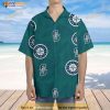 Seattle Mariners Hawaiian Shirt, Sketch Palm Leaves Seamless Pattern MLB Shirt