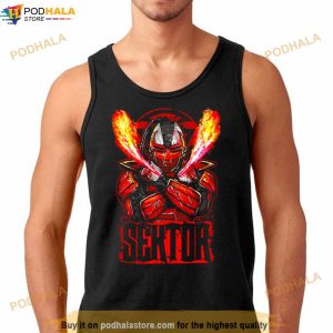 Sektor On Fire Mortal Kombat Art Shirt