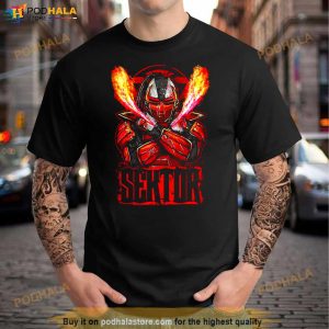 Sektor On Fire Mortal Kombat Art Shirt 3
