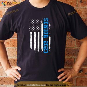Senior 2023 American Flag Shirt, Graduation Class Of 2023 Gift