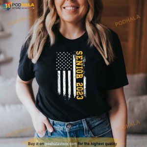 Senior 2023 American Flag Shirt Usa Graduation Class Of 2023 Shirt 2