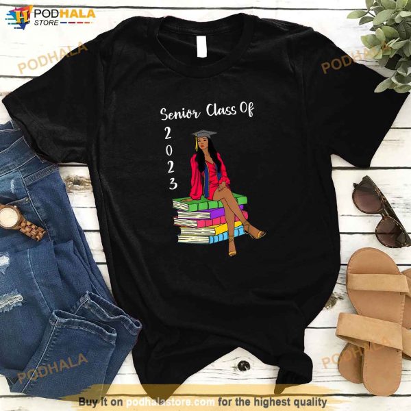 Senior Class Of 2023 Black Girl Graduation African Women Shirt