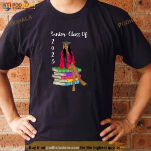 Senior Class Of 2023 Black Girl Graduation African Women Shirt 2
