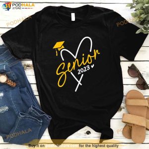 Senior Class of 2023 Graduation Cap Heart Seniors 23 Shirt