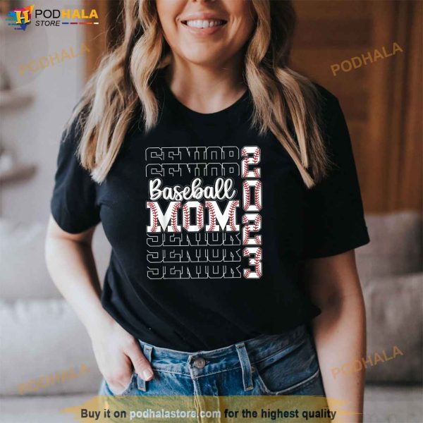 Senior Mom 2023 Baseball Class Of 2023 Funny Graduation Shirt