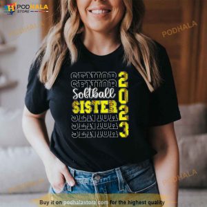 Senior Softball Sister 2023 Sport Lover Proud Graduation Shirt 3