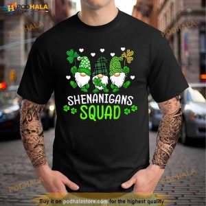 Shenanigans Squad St Patricks Day Gnomes Green Proud Irish T Shirt 2