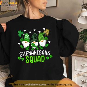 Shenanigans Squad St Patricks Day Gnomes Green Proud Irish T Shirt 3