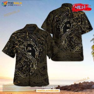 Shiny Rayquaza Polynesian Design Hawaiian Shirt, Tropical Shirt for Women Men