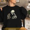 Skeleton Holding Cat Funny Halloween Skull Men Women Kids Trending Shirt