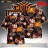 Skull On Fire Hdm Logo Pattern For Summer Hawaiian Shirt, Tropical Shirt