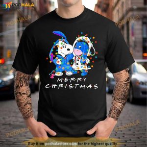 Snoopy and Baby Eeyore Friends Merry Christmas light Shirt