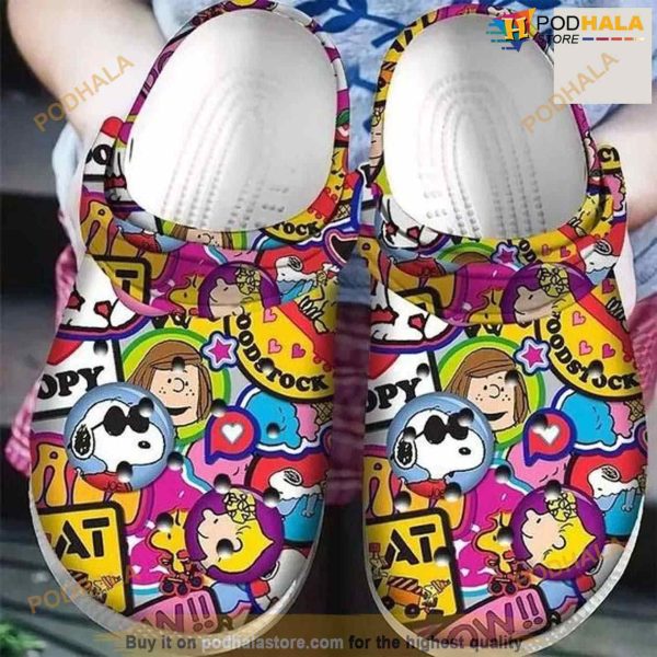 Snoopy Dog & Charlie Brown Peanuts Cartoon Adults Crocs Crocband Clog Shoes For Men Women