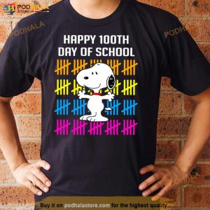 Snoopy Happy 100th Day Of School Shirt 2