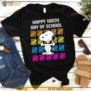 Snoopy Happy 100th Day Of School Shirt 3