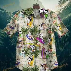 Snoopy Surfing Hawaiian Shirt, Funny Hawaiian Shirt