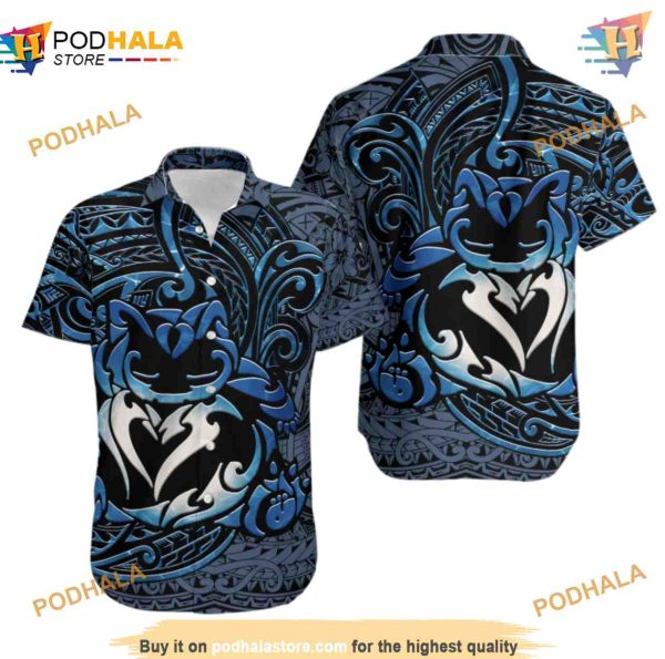Snorlax Polynesian Design Hawaiian Shirt, Tropical Shirt for Women Men