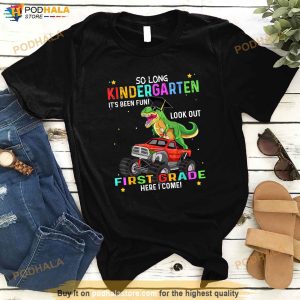 So Long Kindergarten Graduation Class 2023 Graduate Dinosaur Shirt 2