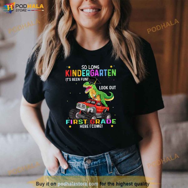 So Long Kindergarten Graduation Class 2023 Graduate Dinosaur Shirt