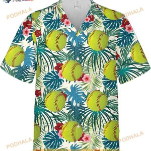 Softball Summer Hawaiian Shirt, Funny Hawaiian Shirt