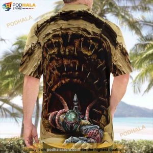 Star Wars Boba Fett Sarlacc Hawaiian Shirt Aloha Summer Button Down Shirt 2