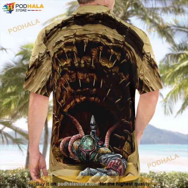 Star Wars Boba Fett Sarlacc Hawaiian Shirt, Aloha Summer Button Down Shirt