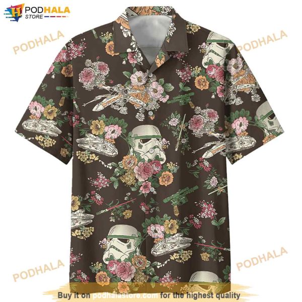 Star Wars Stormtrooper Flower Vintage Hawaiian Shirt