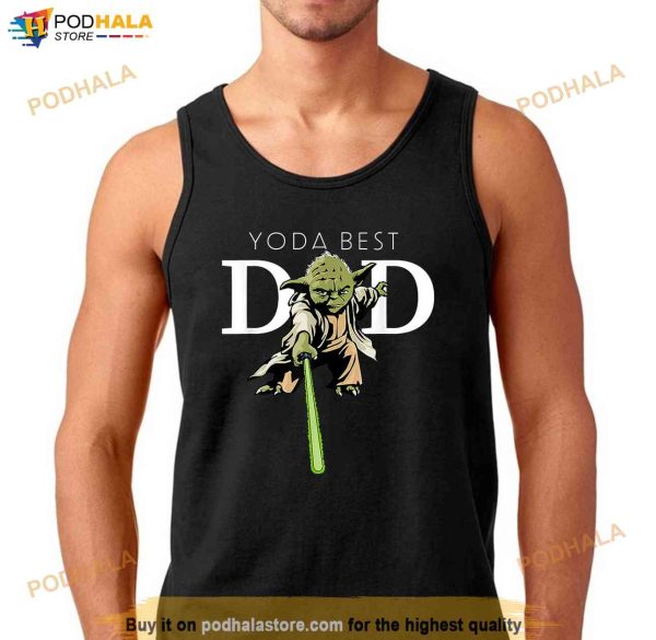 Star Wars Yoda Lightsaber Best Dad Fathers Day Shirt