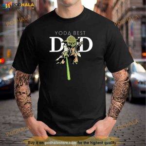 Star Wars Yoda Lightsaber Best Dad Fathers Day Shirt 2