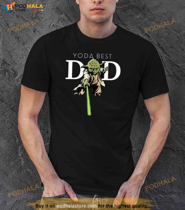 Star Wars Yoda Lightsaber Best Dad Fathers Day Shirt