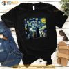 Starry Night Cat Funny Cat Art Cat Lover Shirt