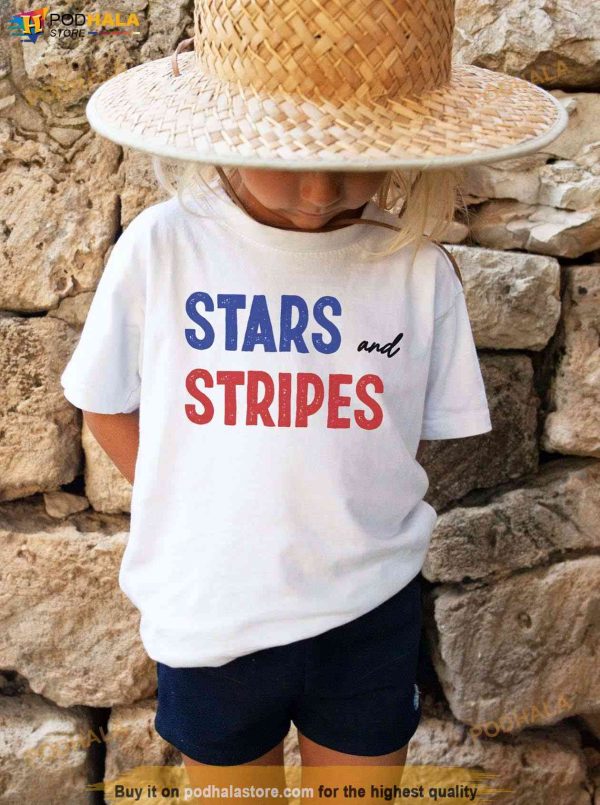 Stars And Stripes Fourth Of July Shirt, 4th Of July Gift For Kids Women Men
