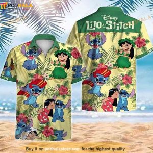 Stitch Vacation Hawaiian Shirt, Lilo and Stitch Beach Button Down Shirt