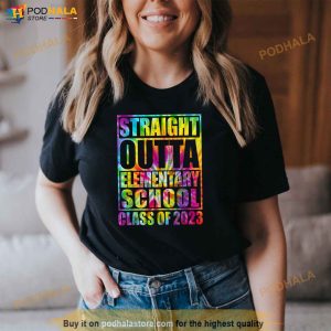 Straight Outta Elementary School Shirts Kid 2023 Graduation Shirt 3