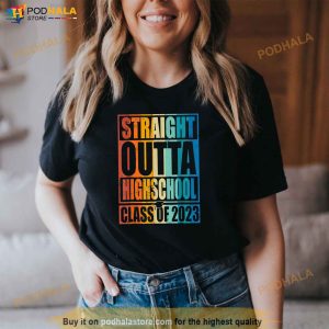 Straight Outta High School Class Of 2023 Graduation Gifts Shirt 3