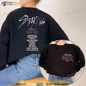 Stray Kids World Tour 2023 Shirt, Maniac Kpop Concert Fan Merch