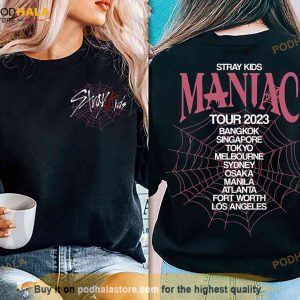 Stray Kids World Tour 2023 Shirt, Maniac Kpop Concert Merch For Fans