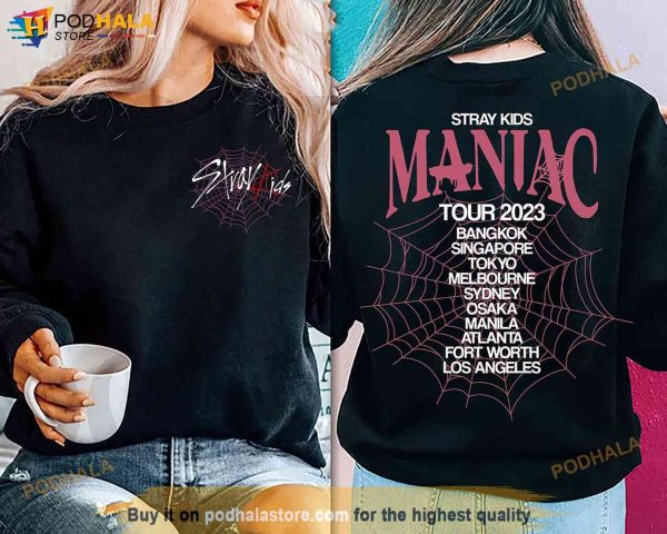 Stray Kids World Tour 2023 Shirt, Maniac Kpop Concert Merch For Fans