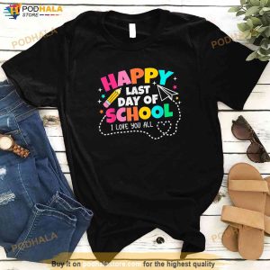 Students Kindergarten Graduation Happy End Of School Year Shirt 2