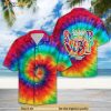 Summer Vibes Tie Dye Hawaiian Shirt, Hawaiian Button Up Shirt