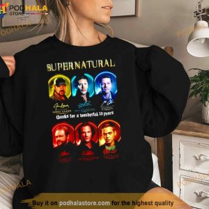 Supernatural Thanks For A Wonderful 18 Years Signature Shirt 2