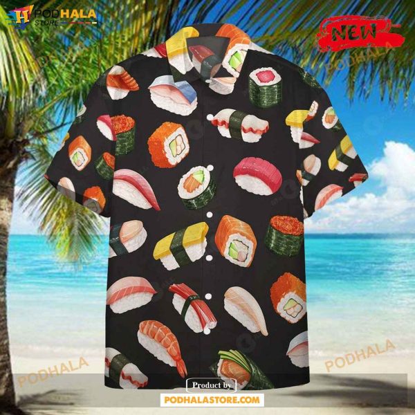 Sushi Party Hot Casual Shirts For Men Women Hawaiian Shirt